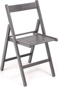 Sedia pieghevole in legno colorata GRIGIO 1 pezzo