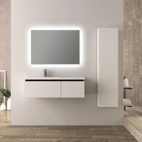 Mobile bagno 100 cm bianco lucido Mono Slide