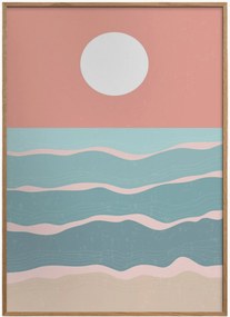 Stampa digitale incorniciata Sunset Over the Ocean No. 3