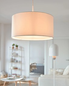 Kave Home - Plafoniera bianca per lampada Santana con diffusore bianco Ã˜ 40 cm