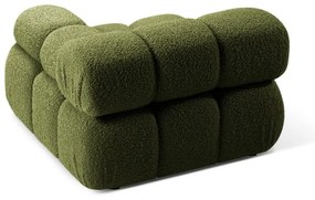 Divano modulo verde in tessuto bouclé (angolo destro) Bellis - Micadoni Home