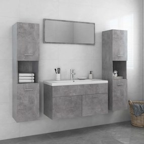 Set mobili da bagno grigio cemento in truciolato