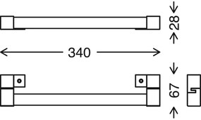 Briloner 2107-018 - Specchio LED Lampada LED/8W/230V IP44 Polished cromo