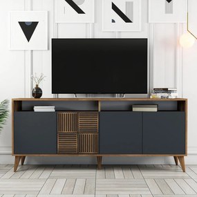 Credenza antracite in noce 180x79 cm Milan - Kalune Design