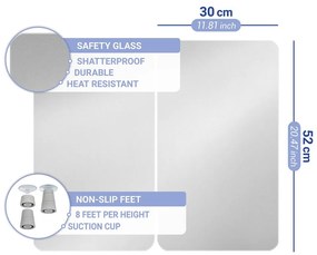 Set di 2 cappe in vetro Argento Universal - Wenko