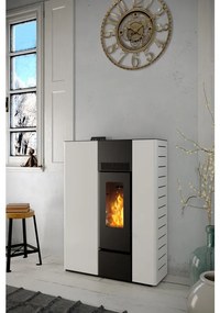 Stufa a pellet canalizzata Palmas 10.3 kW bianco