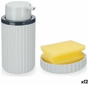 Set da Cucina 3 Pezzi Grigio Plastica (12 Unità)