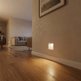 Applique da Incasso Segnapasso GU11 Compatta in Gesso Pitturabile