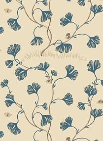 Sandberg Carta da parati Ebba - Blue