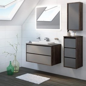 Specchio con illuminazione integrata bagno rettangolare L 100 x H 70 x P 3 cm