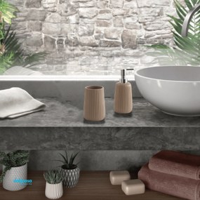 Gedy "Marika" Set Accessori Da Bagno 2 Pezzi Finitura Tortora