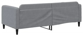 Letto da giorno grigio chiaro 90x190 cm in tessuto