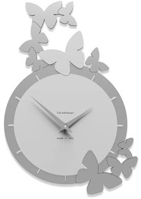 CalleaDesign Orologio farfalle danzanti color  bianco e grigio