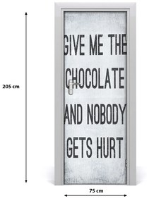 Adesivo per porta interna Dai al cioccolato 75x205 cm