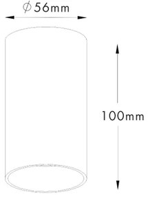 Zuma Line 92680-N - Faretto TUBA SL 1xGU10/50W/230V nero