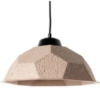 Lampada a Sospensione 35xH160 cm in Cartone Riciclato e Metallo Egg Tortora