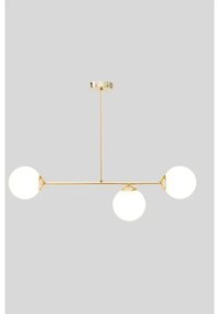 Lampadario a sospensione con supporto rigido FIRA 3xE27/60W/230V oro