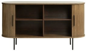 Cassettiera bassa marrone effetto rovere 140x76 cm Nola - Unique Furniture