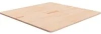 Piano Tavolo Quadrato 80x80x1,5 cm Massello Rovere Non Trattato 342918