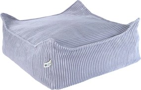 Pouf a sacco per bambini blu con rivestimento in velluto a coste Square – Wigiwama