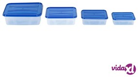 vidaXL Contenitori per Alimenti con Coperchio 16 pz in PP