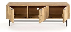 Mobile TV di colore naturale in mango massiccio 145x50x40 cm Mundra – MOME