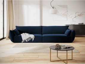 Divano blu scuro con rivestimento in velluto 248 cm Vanda – Mazzini Sofas
