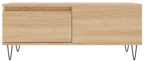 Tavolino salotto rovere sonoma 90x50x36,5 cm legno multistrato