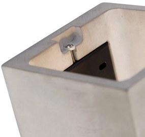 Applique da parete quadrata rustica in cemento - Alban