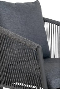 Sedia da esterno grigio scuro in metallo/in imbottito Salerno – House Nordic