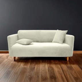 Copridivano color crema con rivestimento elastico per divano a 3 posti Sacha – douceur d'intérieur