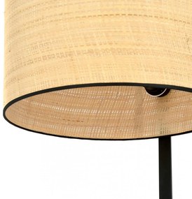 Lampada da Terra ESTRELLA LP1 in Acciaio E27 Colore del corpo Rattan