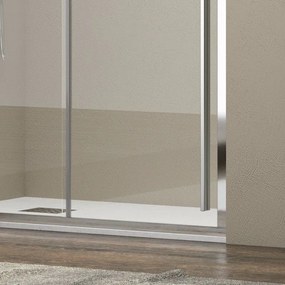 Kamalu - porta doccia nicchia 110cm scorrevole vetro 8mm altezza 200h | kel4000
