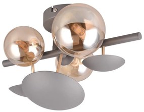 Lampada da parete in colore grigio-oro Bubble - Trio Select