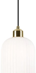 Lampadario a sospensione con filo HARMA 1xE27/15W/230V diametro 14 cm bianco/oro