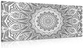 Quadro su tela – Mandala armonia in bianco e nero