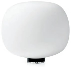 Lampada da tavolo 30 cm diametro in vetro soffiato bianco latte Bombo Miloox