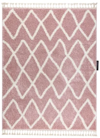 Tappeto BERBER BENI rosa Frange berbero marocchino shaggy