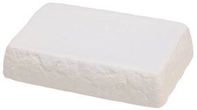 Portasapone Moderno In Ceramica Bianco D' Appoggio Effetto Pietra