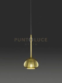 Beba sospensione 1 luce attacco g9 vetro oro d.20cm rosone bianco