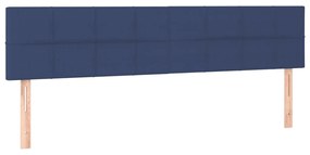 Giroletto a Molle con Materasso Blu 200x200 cm in Tessuto