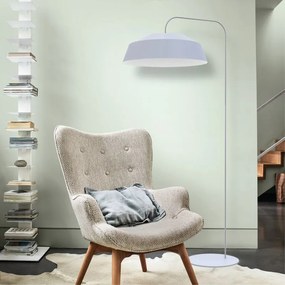 Lampada da terra Tokyo arco bianco,  H 165 cm, E27 MAX42W LUMICOM