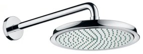 Soffione doccia HANSGROHE Raindance Classic 240 in ottone cromo spazzolato L 27 x H 17 x P 52.4 cm anticalcare 1 getto