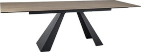 Tavolo allungabile Salvadore Ceramic SABBIA in marrone chiaro/nero opaco - L160-240 cm
