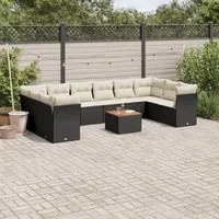 Set Divani da Giardino 11 pz con Cuscini in Polyrattan Nerocod mxl 111956