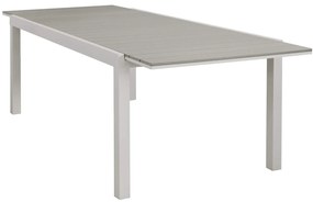 TRIUMPHUS - set tavolo in alluminio e polywood cm 180/240 x 100 x 73 h con 4 poltrone Xanthus