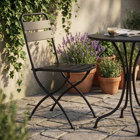 ROMANUS - sedia da giardino pieghevole salvaspazio in ferro