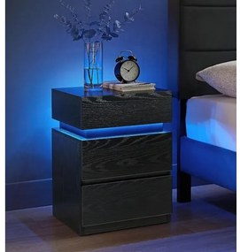 Comodino SMARTIE con illuminazione integrata, nero