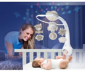 Infantino - Giostrina 3 in 1 con melodia, 3xAAA, marrone