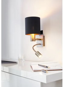 Eglo 96483 - Lampada LED flessibile PASTERI 1xE27/40W+LED/3,8W nero